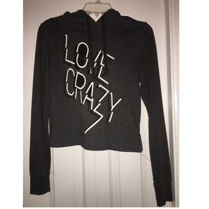 “Love Crazy” dark gray hoodie